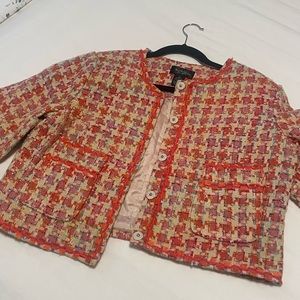 Katherine new york  Jackets & Coats Tweed JacketColor: Orange/Tan Size: L